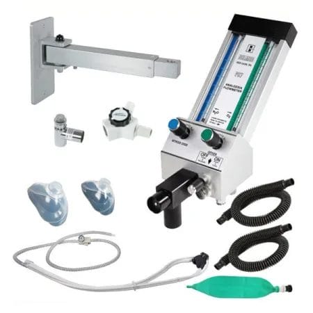 Belmed Dental Oral Surgery Flowmeter System with Telescoping Arm & Scavenger Goods F901