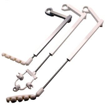 Telescoping Arm with 4 Position Holder, White
