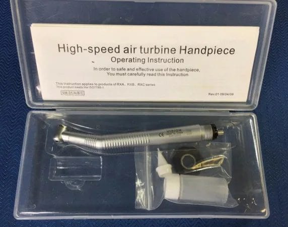 High-Speed Dental Air Turbine Vision Handpiece w/ Manual and accessories