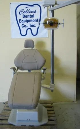 A-dec 1015 Decade Dental Patient Chair with New Upholstery 6300 Operatory Light
